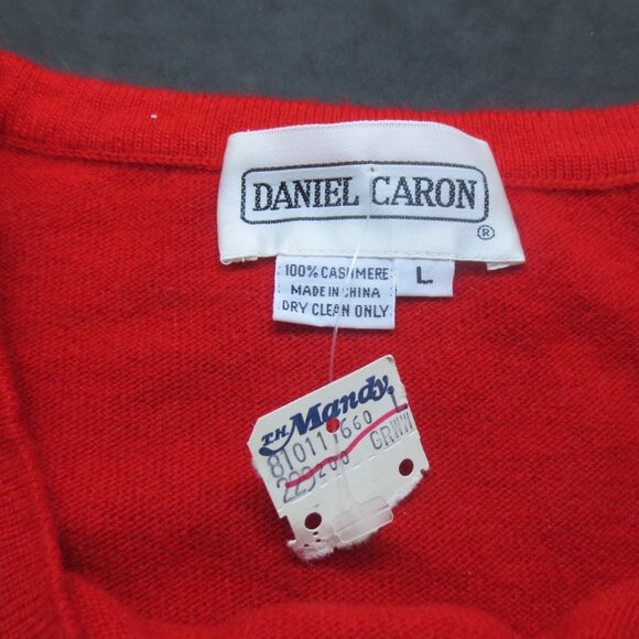 Vintage Daniel Caron Women's 100% Cashmere Sweater - Red - Large - New w/ Tags - Picture 3 of 5